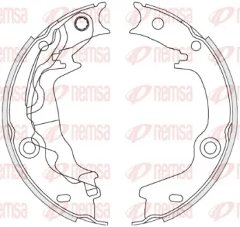 Колодки ручного (стоячого) тормоза remsa 4676.00