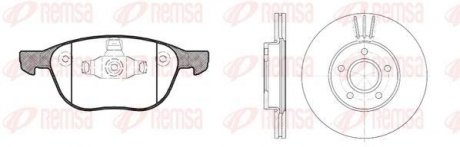 Комплект: 2 диска+ 4 колодки гальмівних remsa 81082.00