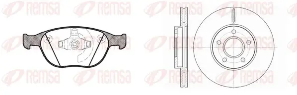 Комплект: 2 диска+ 4 колодки гальмівних remsa 8984.00