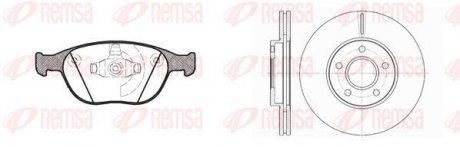 Комплект: 2 диска+ 4 колодки гальмівних remsa 8984.00