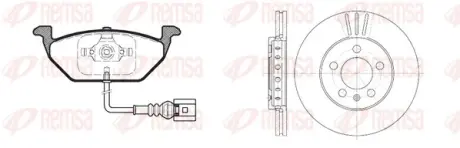 Комплект тормозной передн. AUDI A3 96-;SEAT TOLEDO 98-;SKODA FABIA 99-,OCTAVIA (пр-во REMSA) Remsa 8633.10