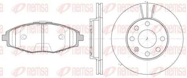 Комплект тормозной передн. DAEWOO LANOS R13 (пр-во REMSA) remsa 8696.01