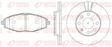 Комплект тормозной передн. DAEWOO LANOS R13 (пр-во REMSA) remsa 8696.01
