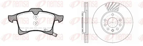 Комплект тормозной передн. OPEL ASTRA H 05-,OPEL MERIVA 05-,OPEL ZAFIRA 05- (пр-во REMSA) remsa 81036.00