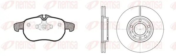 Комплект тормозной передн. OPEL VECTRA C 02-, SAAB 9-3 02- (пр-во REMSA) remsa 8888.00