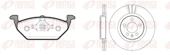 Комплект тормозной передн. SEAT LEON,SKODA OCTAVIA 97-, GOLF 97- (пр-во REMSA) Remsa 8633.00 (фото 1)