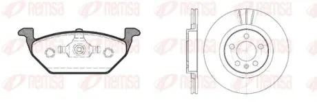 Комплект тормозной передн. SEAT LEON,SKODA OCTAVIA 97-, GOLF 97- (пр-во REMSA) Remsa 863300