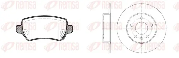 Комплект тормозной задн. OPEL ASTRA G -05 (пр-во REMSA) Remsa 895700 (фото 1)