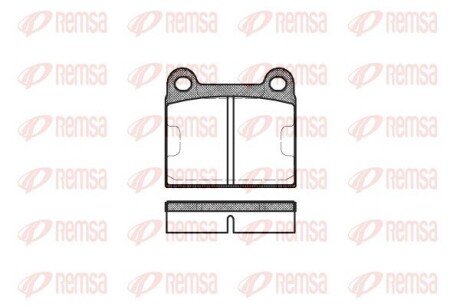Передні тормозні (гальмівні) колодки remsa 000660