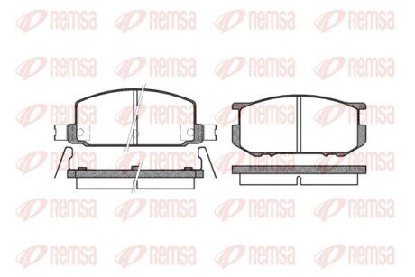 Передние тормозные колодки remsa 010922