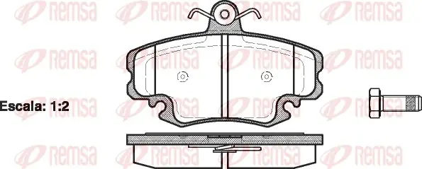 Передние тормозные колодки remsa 0141.20