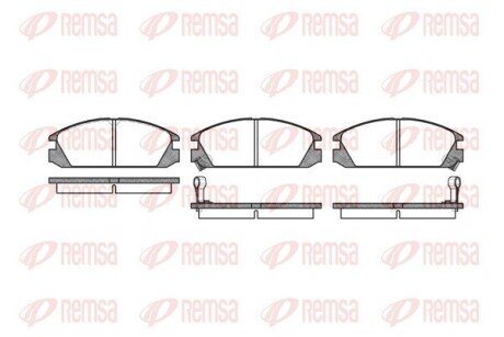 Передние тормозные колодки remsa 022802