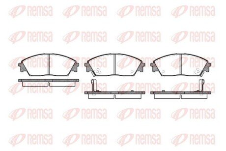 Передние тормозные колодки remsa 022902