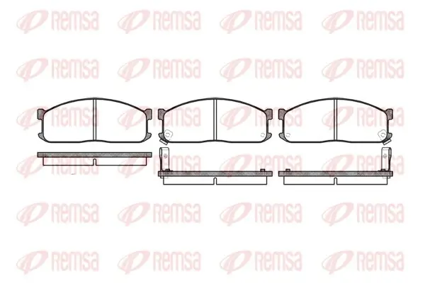 Передние тормозные колодки remsa 0244.02