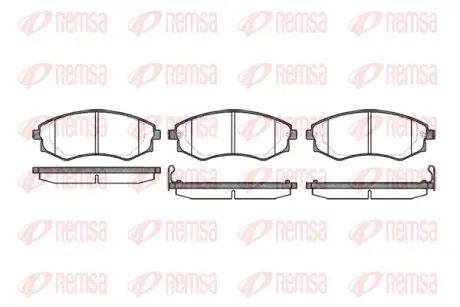 Передні тормозні (гальмівні) колодки remsa 031812 Hyundai Sonata 3