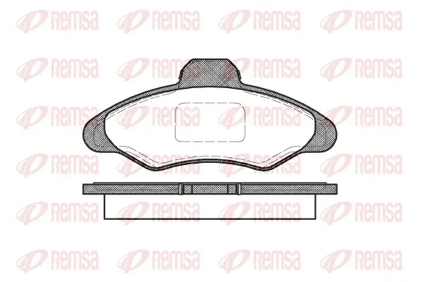 Передние тормозные колодки remsa 0331.00