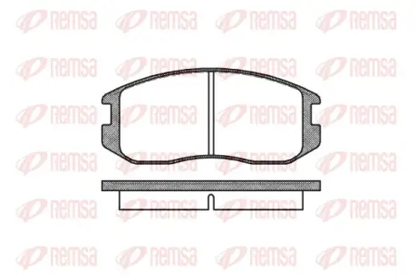 Передние тормозные колодки remsa 0357.00