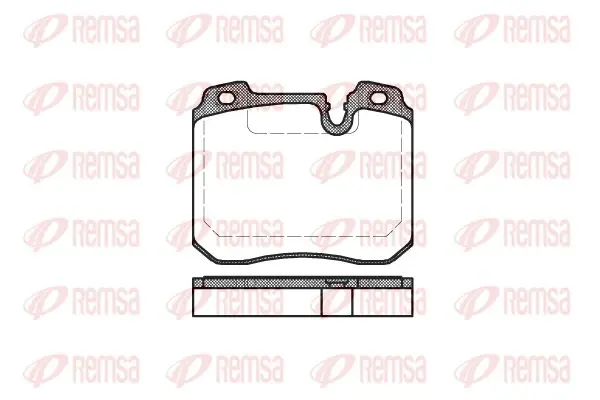 Передні тормозні (гальмівні) колодки Remsa 037800 (фото 1)