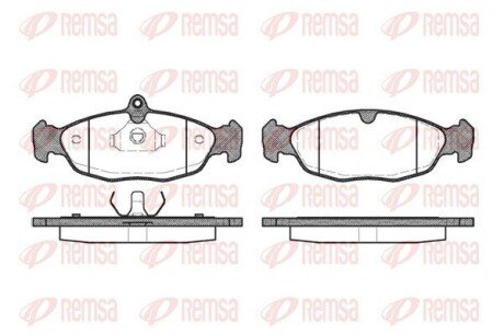 Передние тормозные колодки remsa 0393.20