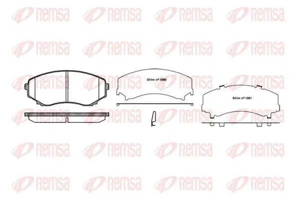 Передние тормозные колодки remsa 039722