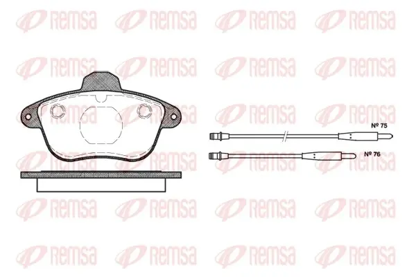 Передние тормозные колодки remsa 0401.04
