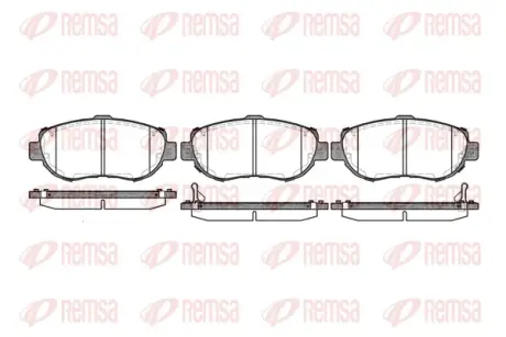 Передние тормозные колодки remsa 0456.02