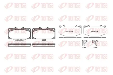 Передние тормозные колодки remsa 0599.12
