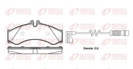 Передние тормозные колодки remsa 0614.12