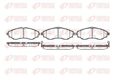 Передні тормозні (гальмівні) колодки remsa 0645.32 на Chevrolet Epica