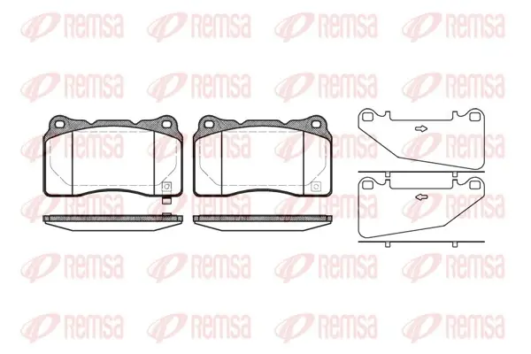 Передние тормозные колодки remsa 0666.32