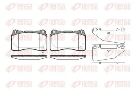 Передние тормозные колодки remsa 0666.32