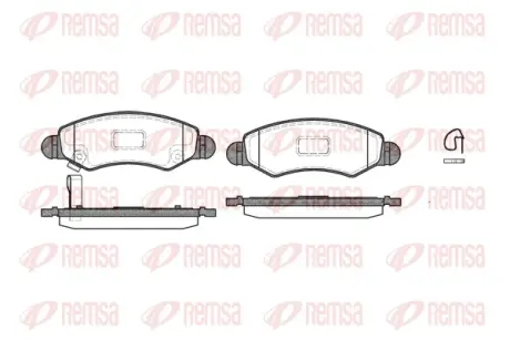 Передние тормозные колодки remsa 0702.21