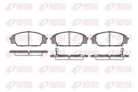 Передні тормозні (гальмівні) колодки remsa 073502 на Хонда Цивик