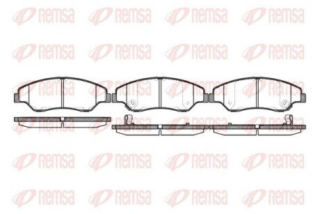 Передні тормозні (гальмівні) колодки remsa 0739.02