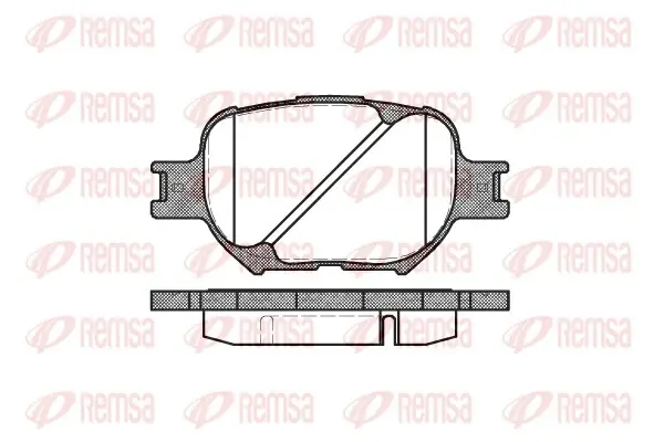 Передние тормозные колодки remsa 074200