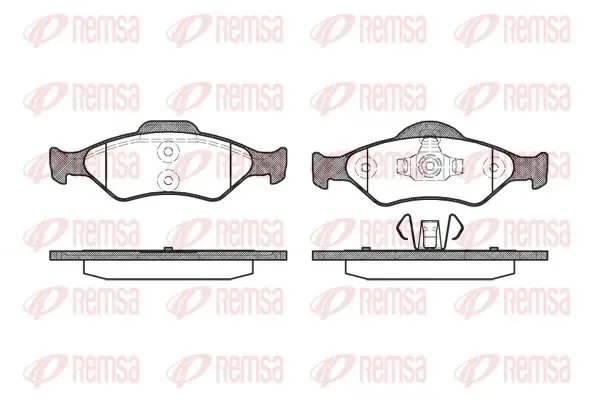 Передние тормозные колодки remsa 0765.00