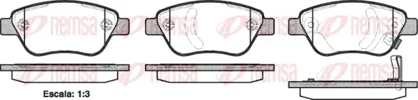 Передние тормозные колодки remsa 0858.31