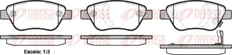 Передние тормозные колодки remsa 0858.31