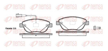 Передние тормозные колодки remsa 0859.12 на Фиат Браво