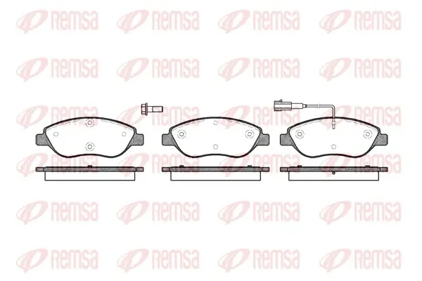 Передние тормозные колодки remsa 0860.01