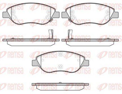 Передні тормозні (гальмівні) колодки remsa 086012