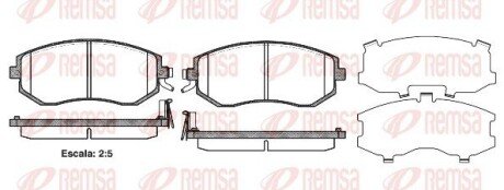 Передние тормозные колодки remsa 0951.04 на Субару Xv