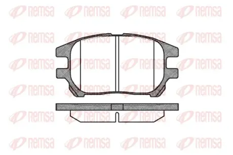Передние тормозные колодки remsa 0972.00