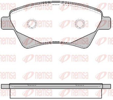 Передні тормозні (гальмівні) колодки remsa 0976.20 на Рено Меган 2