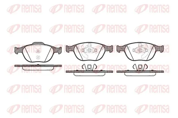 Передние тормозные колодки remsa 0984.00