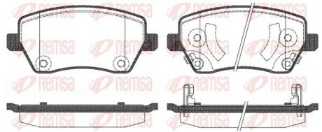 Передні тормозні (гальмівні) колодки remsa 098702 на Ниссан Ноут е12