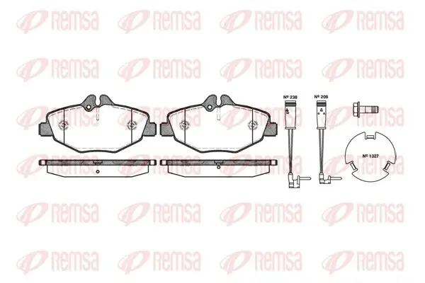 Передние тормозные колодки remsa 0990.02