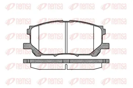 Передние тормозные колодки remsa 1039.00