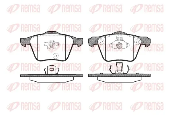 Передние тормозные колодки remsa 1043.00