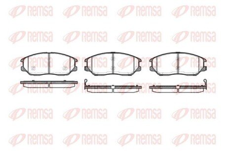 Передні тормозні (гальмівні) колодки remsa 1085.02 на Киа Карнивал